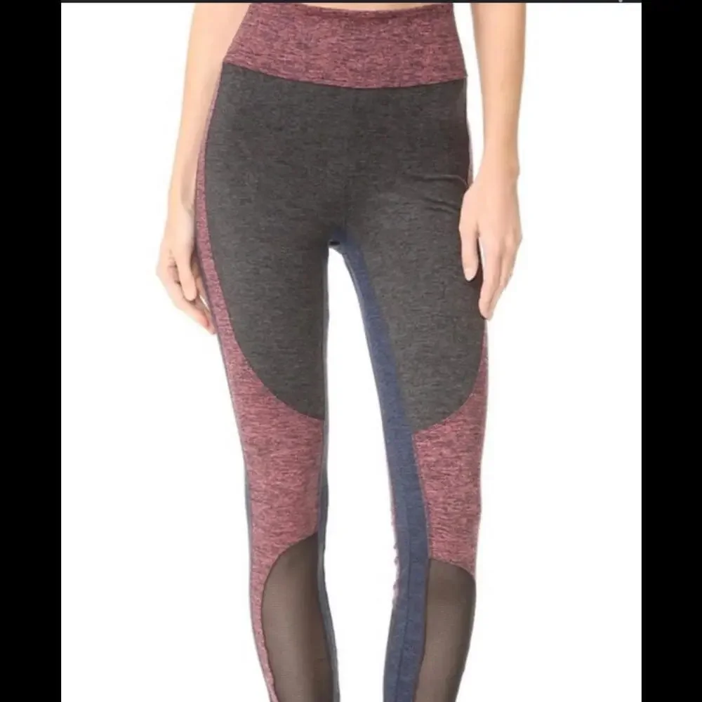 Free People Movement Color Block Crop Leggings‎ Large